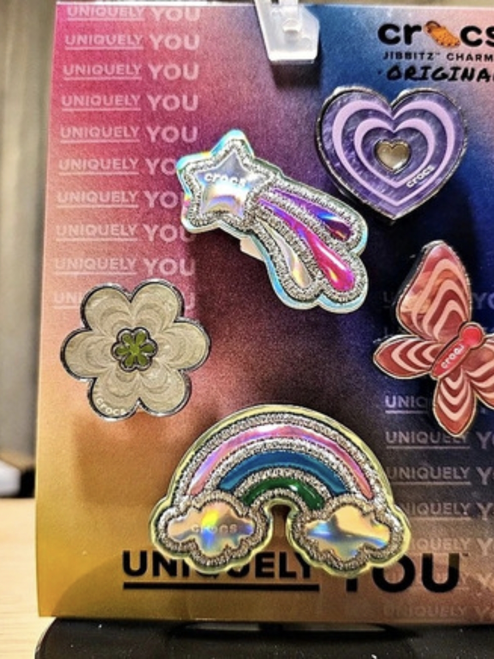 New with tags! Funky Girly Icons 5 pk Crocs Jibbitz